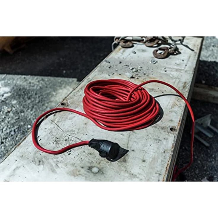 Brennenstuhl Baustellen-Verlängerungskabel (Outdoor-Verlängerungskabel mit 25m Kabel in rot, ölbeständig, für den ständigen Einsatz im Außenbereich IP44) – Bild 5