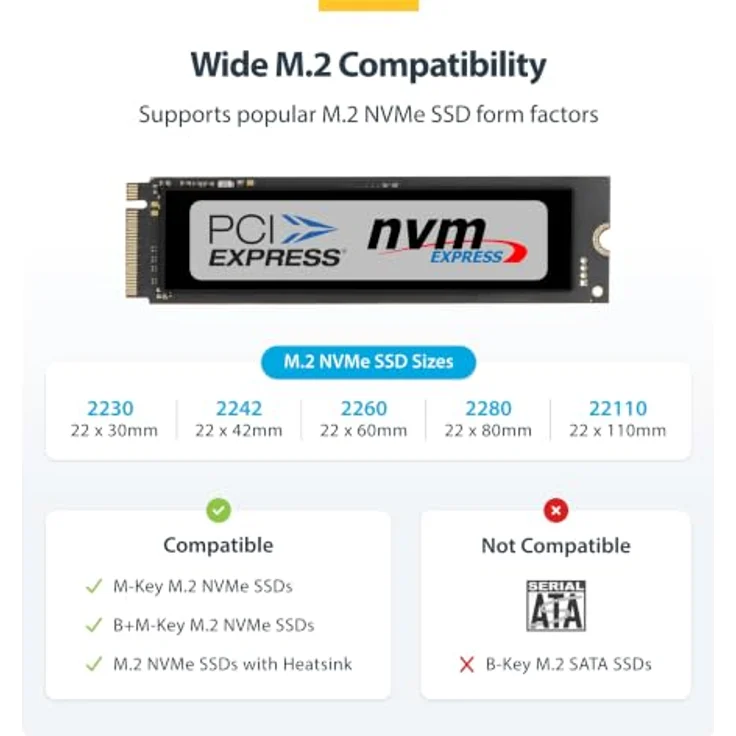Startech.com M.2 NVMe Schnittstellenadapter, USB 3.2 Gen 2, schwarz, TAA-konform – Bild 7