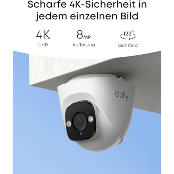 eufy NVR Security System S4, 4K Überwachungskamera-Set mit 2× Turret + 2× Bullet-PTZ, 2TB Speicher, wetterfest, PoE, KI-Tracking – Bild 4