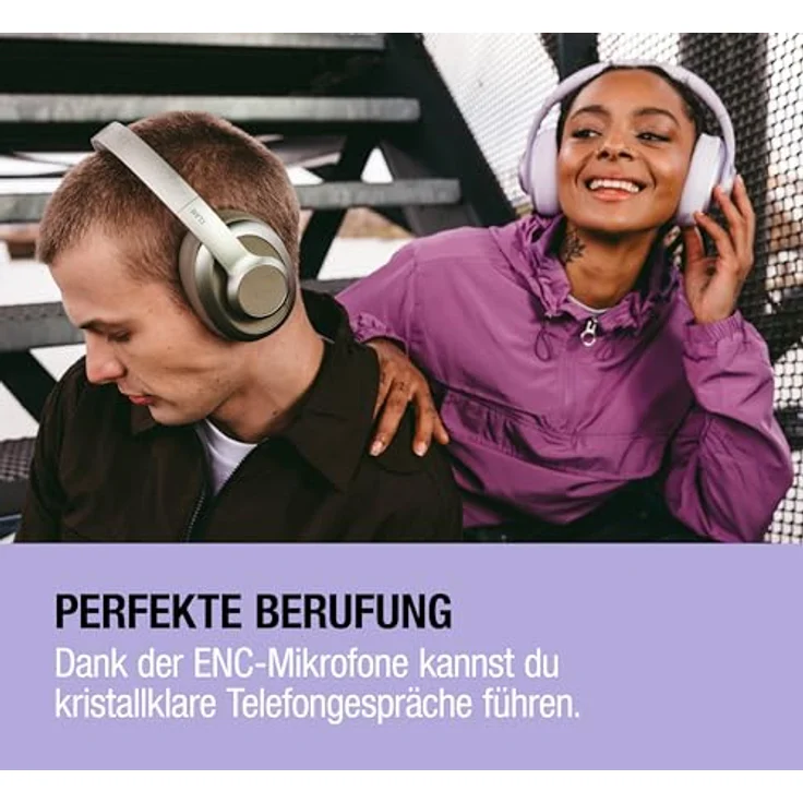 Fresh'N Rebel Clam Ace 2, Kabellose Kopfhörer mit Aktiver Geräuschunterdrückung, 100 h Akkulaufzeit, Dreamy Lilac – Bild 6