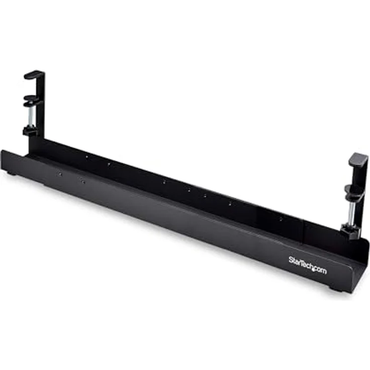 Startech.com Rack, Schreibtischkabelkanal mit Längenanpassung, Kabelwanne unter Tisch montierbar, 80 cm, Schwarz – Bild 6