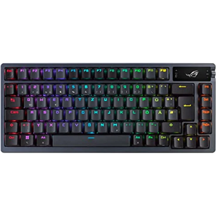 ASUS ROG Azoth RGB Gaming-Tastatur (dt. Layout, 75% Tastaturformfaktor, mechanische ROG NX-Switches, OLED-Display, mit Bluetooth® oder 2,4-GHz-RF Wireless, USB, Windows & MacOS-Modus, schwarz) – Bild 3