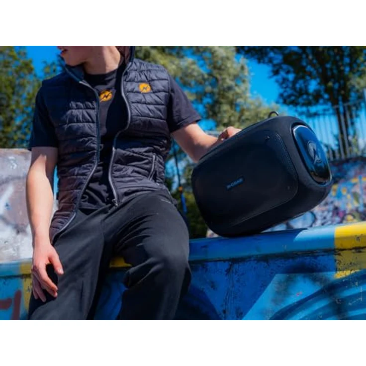 N-Gear NRG600 120 Watt Bluetooth-Speaker inkl. 2 Mikrofone (IPX5 wasserdicht, Schwarz) – Bild 7