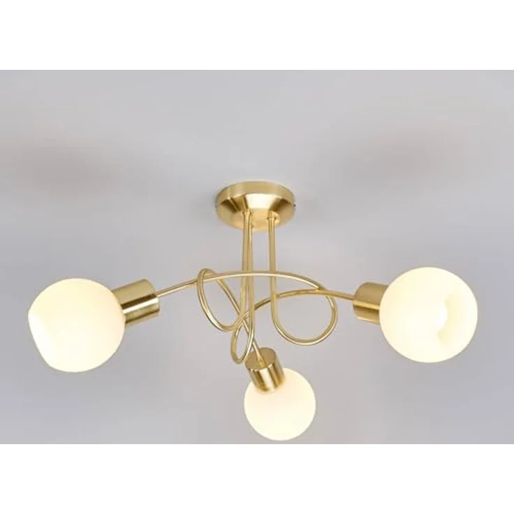 Lindby Deckenlampe 'Elaina' in Gold/Messing aus Metall (3 flammig, E14) - Hochwertige Deckenleuchte für gemütliche Wohnzimmeratmosphäre – Bild 2