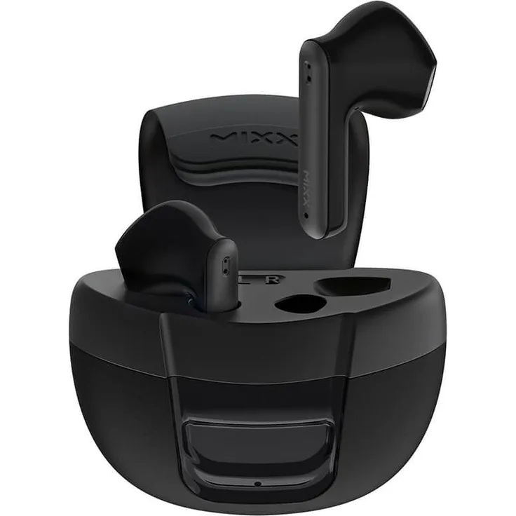MIXX StreamBuds Solo 2, True Wireless In-Ear Kopfhörer mit Touch-Sensorsteuerung, Schwarz, 18 Stunden Akkulaufzeit