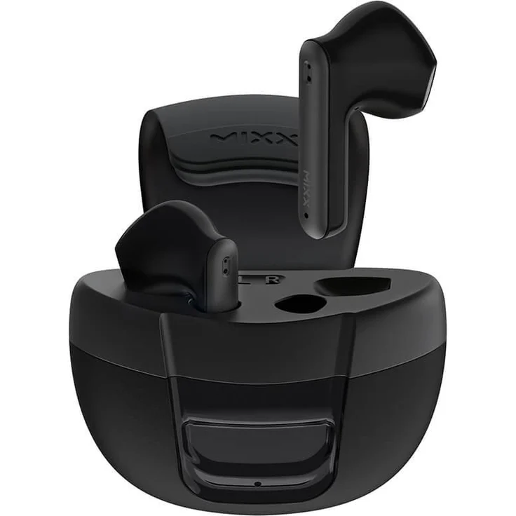 MIXX StreamBuds Solo 2, True Wireless In-Ear Kopfhörer mit Touch-Sensorsteuerung, Schwarz, 18 Stunden Akkulaufzeit