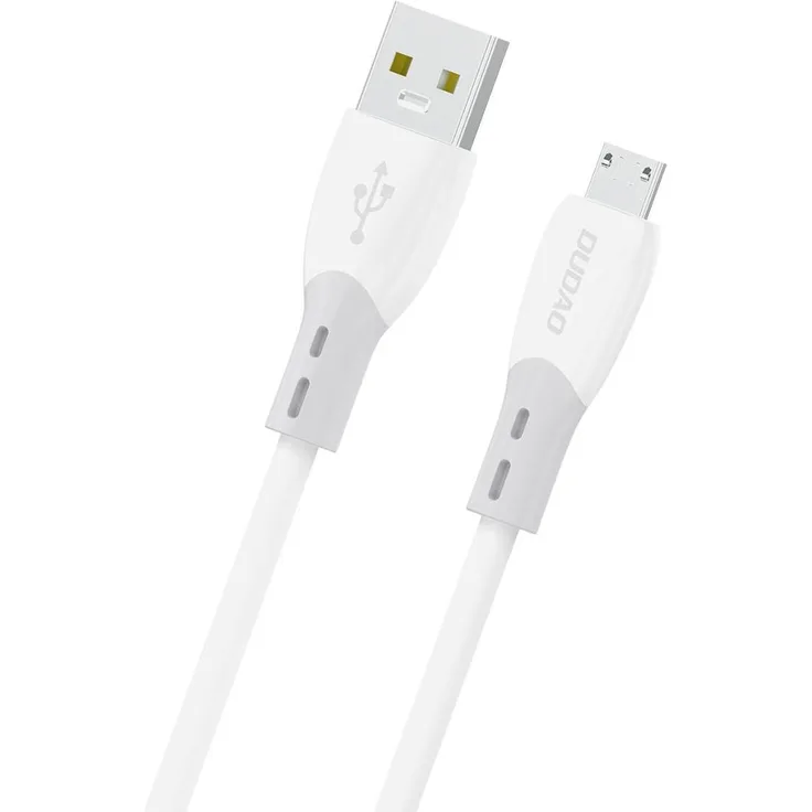 Dudao L25SM, USB-A - Micro USB Kabel mit 3 A, 1 m, weicher Silikonmantel, weiß