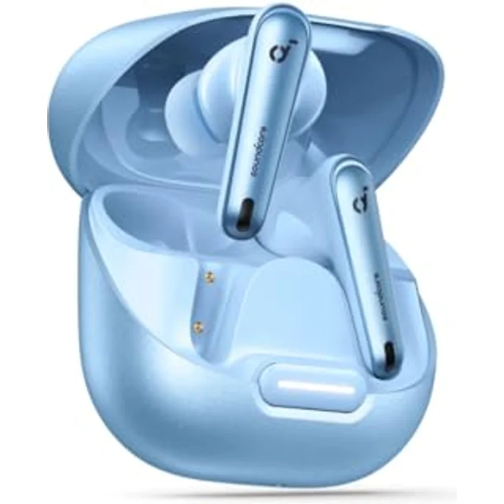 Anker Soundcore Liberty 4 NC True-Wireless Earbuds Light Blue ANC 2.0 11mm Audiotreiber Hi-Res Sound LDAC EQ mit HearID IPX4 6 Mikro – Bild 1