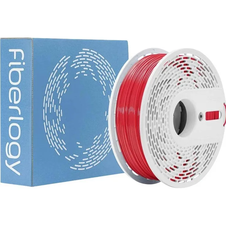 Fiberlogy PA12-RED-175-075, Chemisch beständiges und hitzebeständiges Nylon PA12 Filament, 1.75 mm, 750 g, Rot