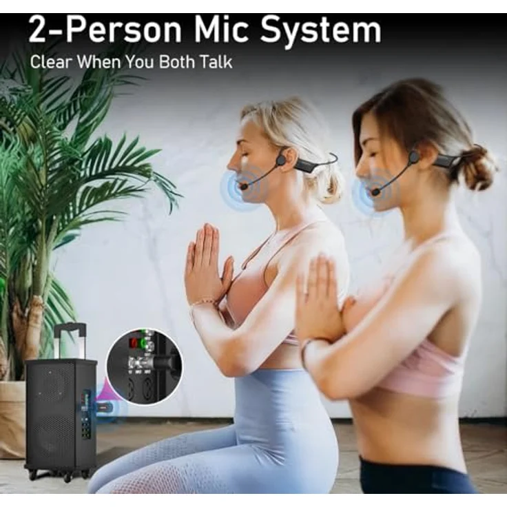 KIMAFUN GWP92, IP67 wasserdichtes drahtloses Fitness-Mikrofon mit 2,4G Übertragung und 5-6 Stunden Akkulaufzeit, ergonomisches Headset für Schwimmbad und Fitness-Sport – Bild 2