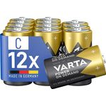 VARTA Batterien C Baby, 12 Stück, Power on Demand, Alkaline, Vorratspack, smart, flexibel, leistungsstark, ideal für Computerzubehör, Smart Home Geräte, Made in Germany [Exklusiv bei Amazon]