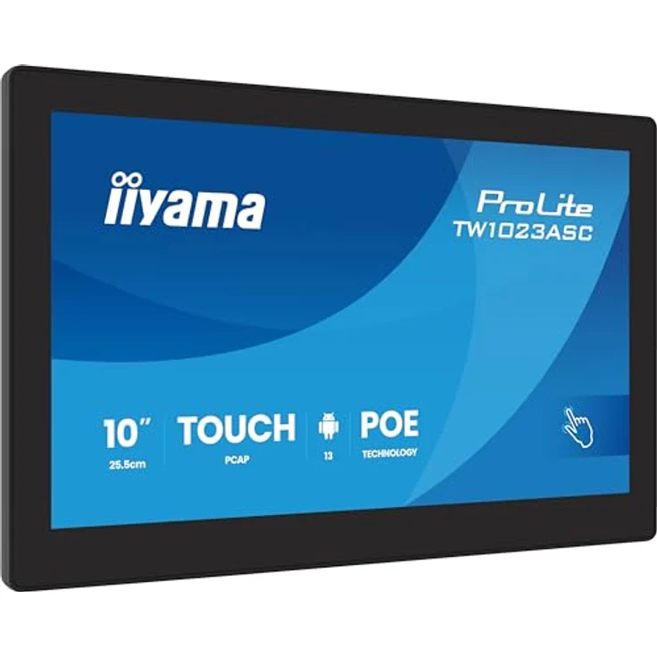iiyama Prolite TW1023ASC-B3P, 10,1" Touchscreen-PC mit Android 13, 10-Punkt Multitouch, PoE, WLAN, HDMI-Out, 24/7 Nutzung, Anti-Fingerprint – Bild 1
