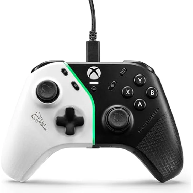 Thrustmaster HEART CONTROLLER, Hall-Effekt-Gamepad mit H.E.A.R.T.-Anti-Drift-Technologie für Xbox Series X|S und PC, zentrale RGB-LED, offiziell lizenziert für Xbox, schwarz – Bild 1