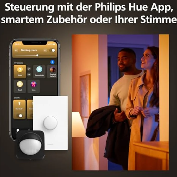 Philips Hue Lightguide smarte Lampe, Triangle Form, weißes und farbiges Licht, Bluetooth kompatibel, Sprachsteuerung mit Alexa, Apple Home und Google Assistant, Klar – Bild 5