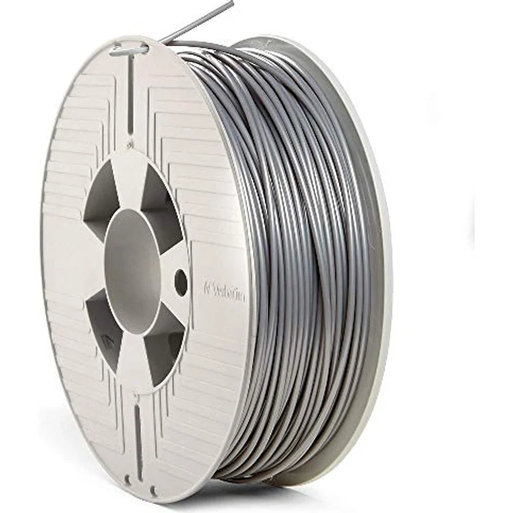 Verbatim PLA-Filament 3D-Druck, 2,85mm, 1kg, Hochleistungs-Polyactid-Filament zur Materialextrusion, für 3D-Drucker und 3D-Stift, 3D-Drucker-Filament aus PLA, 1 Spule 126m, silber – Bild 1