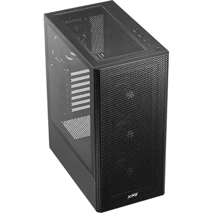 XPG Valor MESH (kompaktes ATX-Mid-Tower-Gehäuse, MESH-Frontpanel-Design, 3mm-gehärtetes Glas-Seitenpanel, vorinstallierte x4 120mm Lüfter) – Bild 2