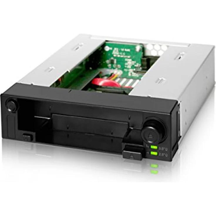 Icy Dock DuoSwap MB971SP-B - SATA Hot Swap Wechselrahmen für 2,5 Zoll (6,4cm) und 3,5 Zoll (8,9cm) SSD-HDD in 1x 5,25 Zoll (13,3cm) - Trägerlos – Bild 2