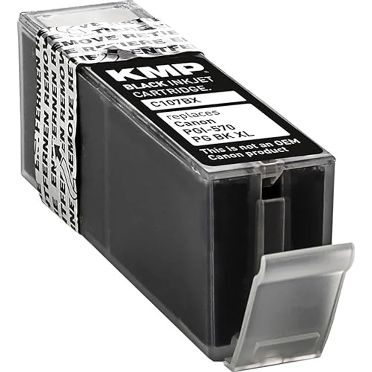 KMP Druckerpatrone für PGI-570PGBK XL Schwarz - Kompatibel - Tintenpatrone für Canon Pixma MG5700 Series-MG6800 Series-MG7700 Series-TS5000 Series-TS6000 Series - Office Druckerzubehör – Bild 3
