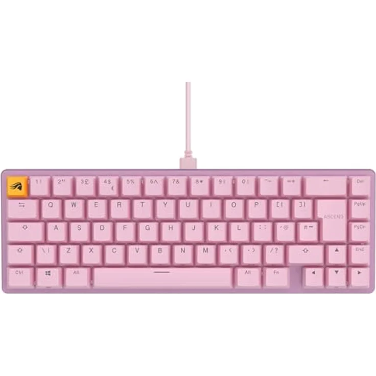 Glorious Gaming GMMK 2 Compact (65%) - Mechanisches Gaming-Keyboard, Aluminiumrahmen, anpassbar, Doubleshot-Kappen, Fox Schalter, tastenweise RGB, Englisch QWERTY Layout - Rosa – Bild 3