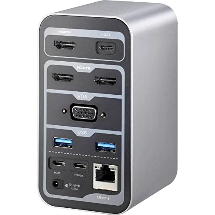 Renkforce RF-4499452 USB-C™ Notebook Dockingstation Passend für Marke: Universal inkl. Ladefunktion – Bild 2