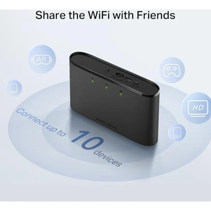 MERCUSYS Mobiler WLAN Router MT110, 4G LTE 150 Mbps, tragbares WLAN für unterwegs, bis zu 10 Stunden Akkulaufzeit – Bild 5