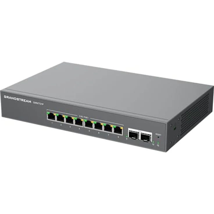 Grandstream GWN7721P, 10-Port L2 Lite Netzwerk Switch mit 8x2,5G Ethernet-Ports, 2x10G SFP+, PoE 60W, ideal für kleine und mittelständische Unternehmen – Bild 3