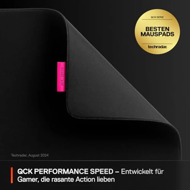 SteelSeries QcK Performance Speed XL Mauspad - Schwarz, Ultra-glatte Oberfläche, Rutschfeste Basis, 900 x 400 mm – Bild 2