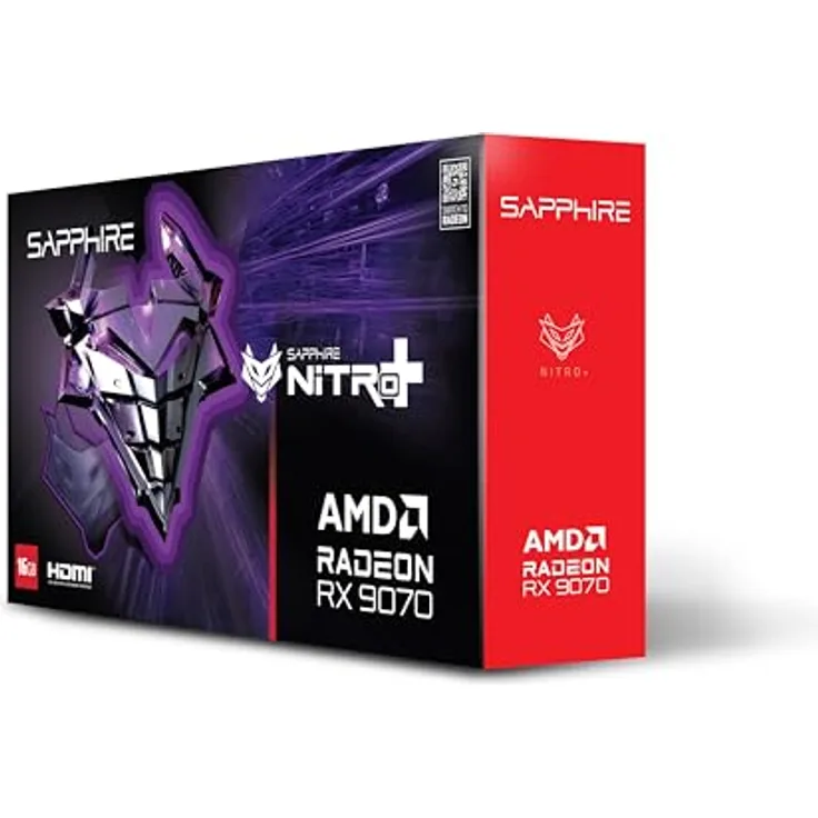 Sapphire Nitro+ AMD Radeon™ RX 9070 Gaming OC 16GB DUAL HDMI/DUAL DP, Grafikkarte mit RX9070