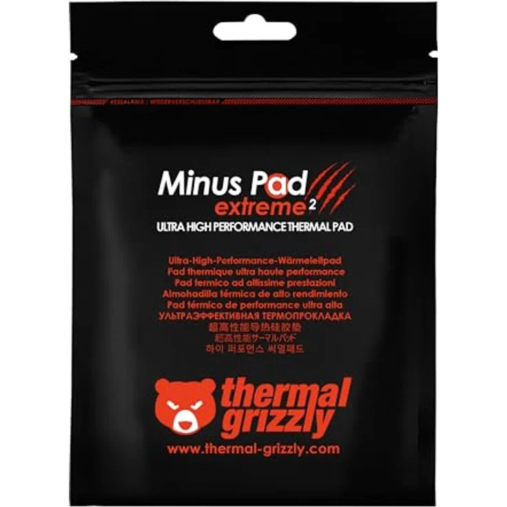 Thermal Grizzly Minus Pad Extreme V2, Wärmeleitpad mit überragender Wärmeleitfähigkeit, 100 x 100 x 0,5 mm – Bild 9