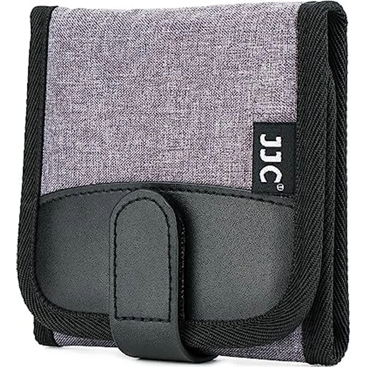 JJC Filtertasche mit 3 Fächern für Filter bis Ø 82mm, Neopren Tragetasche für UV- und Polfilter, inkl. Mikrofaser-Reinigungstuch – Bild 1