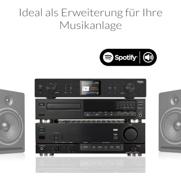 XORO HFT 440 Pro – HiFi-Tuner mit Internetradio, DAB+, UKW, Spotify Connect, Bluetooth 5.2 und WLAN, Metallgehäuse – Bild 2