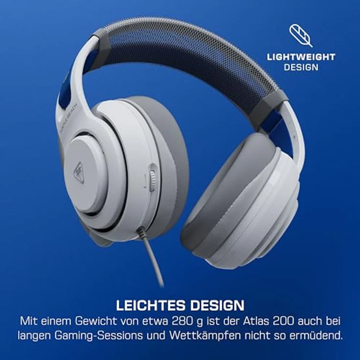 Turtle Beach Atlas 200 Over Ear Kopfhörer, Kabelgebunden, 20 - 20000 Hz, Gaming, Weiß, Versandkostenfrei – Bild 5