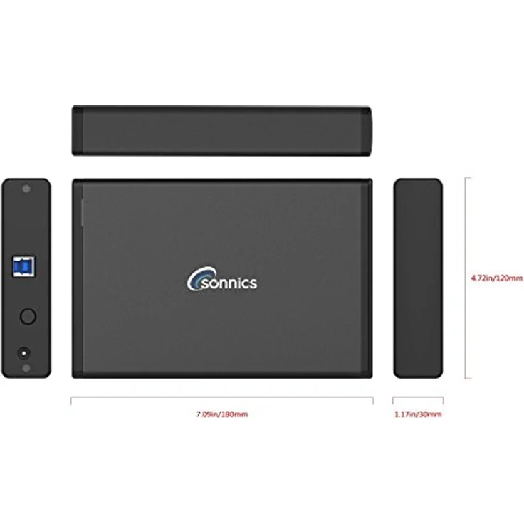 Sonnics 1TB USB 3.0 Externe Desktop Festplatten für Xbox ONE & PS4, Schwarz – Bild 4