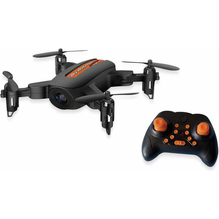 DF-Models Skywatcher Small, faltbare Racing-Drohne mit 8 Minuten Flugzeit, orange-schwarz