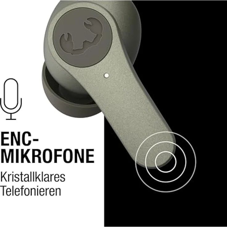 Fresh 'n Rebel Twins Rise, kabellose In-Ear-Bluetooth-Kopfhörer mit Geräuschunterdrückung, Ambient Modus, Multipoint-Bluetooth, In-Ear-Sensorik, spritzwassergeschützt, 30 h Spielzeit (Dried Green) – Bild 4