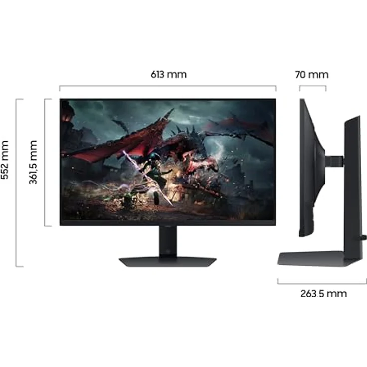 Samsung PC-Gamer-Bildschirm SAMSUNG ODYSSEY G5 S32CG510EU 32 WQHD VA-Panel 1 ms 165 Hz HDMI/DP FreeSync Premium, schwarz – Bild 2