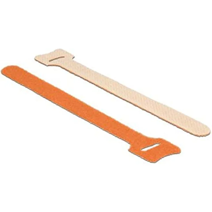 Delock 18696 Klett-Kabelbinder L 200 mm x B 12 mm 10 Stück Orange
