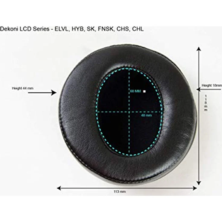 Dekoni Audio Ohrpolster für Audeze LCD-Serie Kopfhörer, Elite Schaffell, hoher Komfort, integrierter Klebering – Bild 5