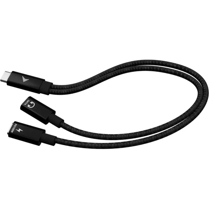 i-tec USB-C Cable Splitter, Audio/Data + Power Delivery 100W, Schwarz, 30 cm, USB 2.0, kompaktes Design