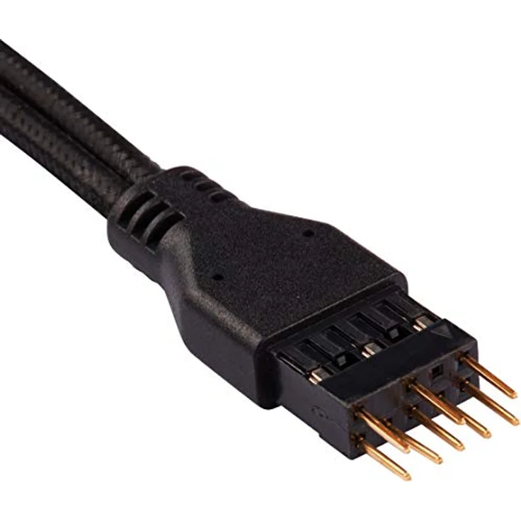 Corsair Premium Sleeved Front Panel Extension Kabel Verlängerungskit, Schwarz - Preisvergleich – Bild 4