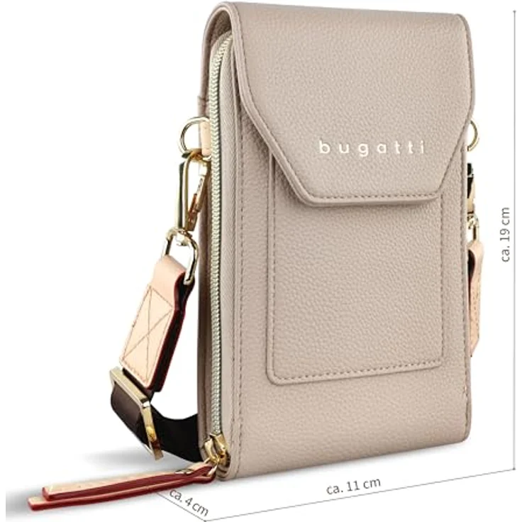 bugatti Ella Handytasche, 11 cm, beige, 100% Polyester – Bild 2