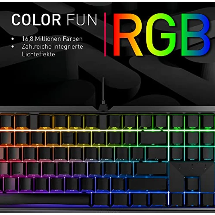 CHERRY MX Board 3.0 S, kabelgebundene Gaming-Tastatur mit RGB-Beleuchtung, Deutsches Layout (QWERTZ), MX RED Switches, pink – Bild 5