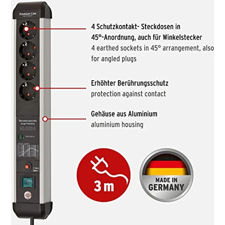 Brennenstuhl Premium-Protect-Line, 4x, 60kA – Bild 2