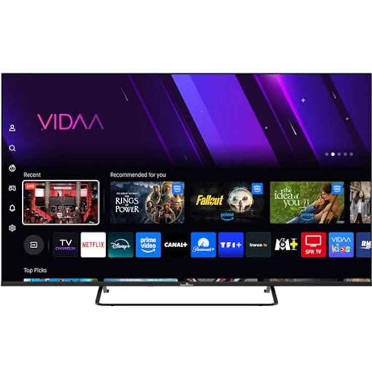 Smart Tech 50QV02K, 50 Zoll QLED Smart TV mit 4K UHD, HDR10, Bluetooth und VIDAA Smart Portal – Bild 2