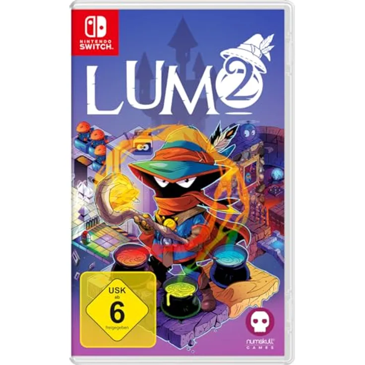 Numskull Games Limited Lumo 2 - Nintendo Switch, Rätsel-Plattformer im Retro-Stil mit 25 Vintage-Kassetten und sich verändernden Dimensionen