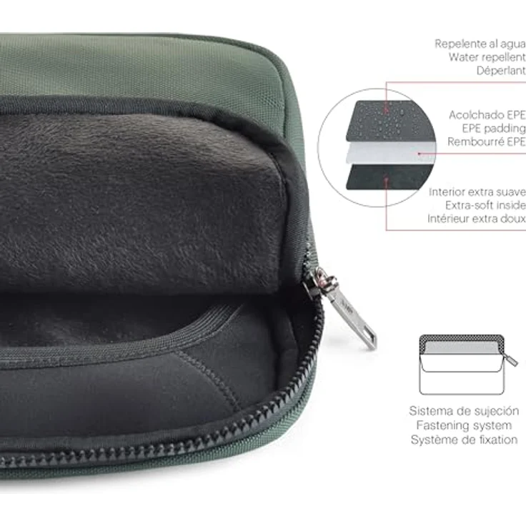 Miquelrius Bag to Work Series, Laptop Hülle 15"&16", wasserabweisende Notebooktasche, grün – Bild 4