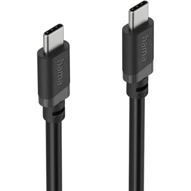 Hama USB-C auf USB-C Kabel, 3 m, 60 W, Schwarz – Bild 4