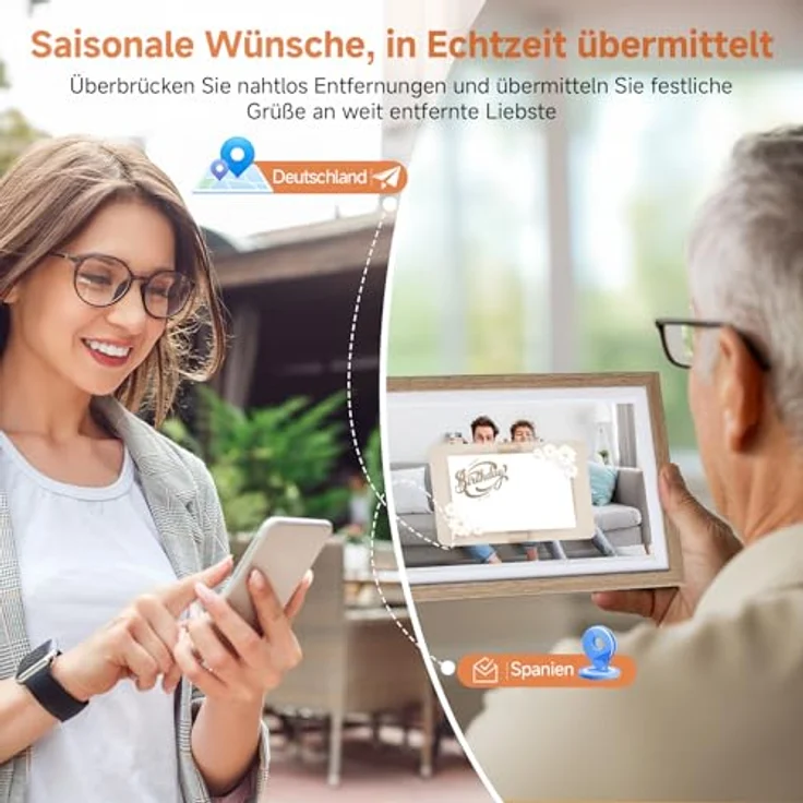 Rollei Smart Frame WiFi 152, 15,6 Zoll Digitaler Bilderrahmen mit 1920x1080 IPS Touchscreen, 32GB Speicher in Holzoptik Eiche, Frameo App Unterstützung – Bild 5