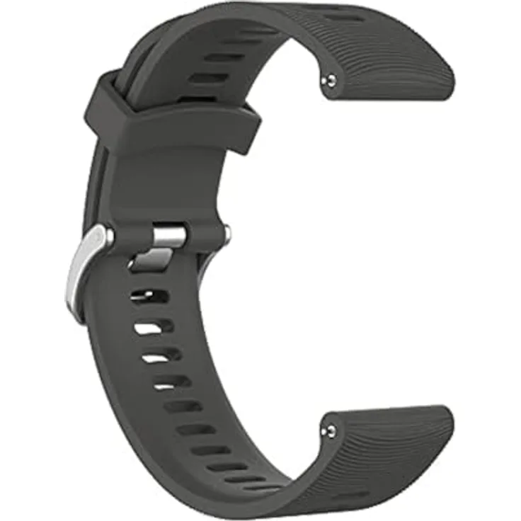 INF Armband für Garmin Forerunner 245, Silikonarmband mit 20mm Breite, wasserabweisend und belüftet, Schwarz