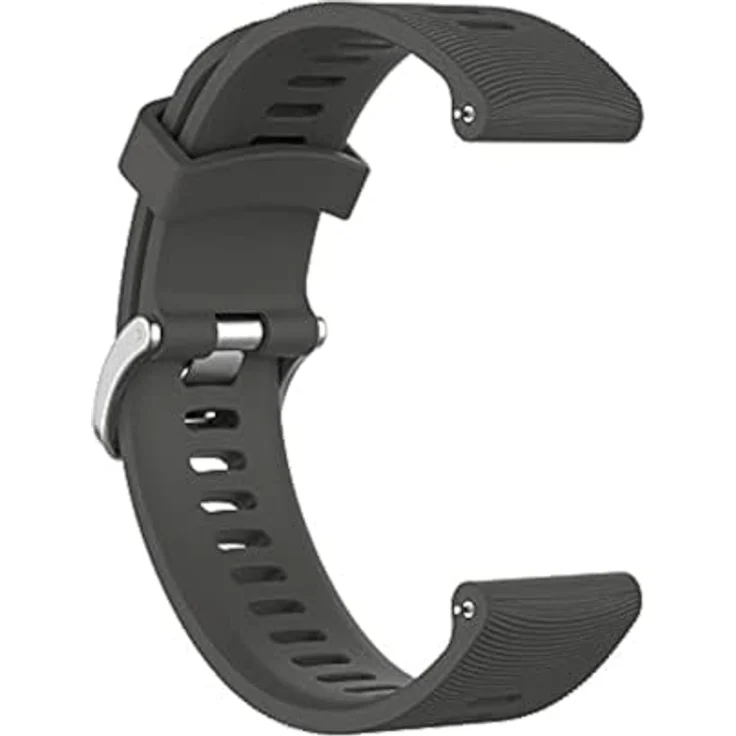 INF Armband für Garmin Forerunner 245, Silikonarmband mit 20mm Breite, wasserabweisend und belüftet, Schwarz – Bild 1